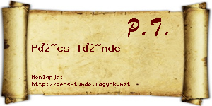 Pécs Tünde névjegykártya